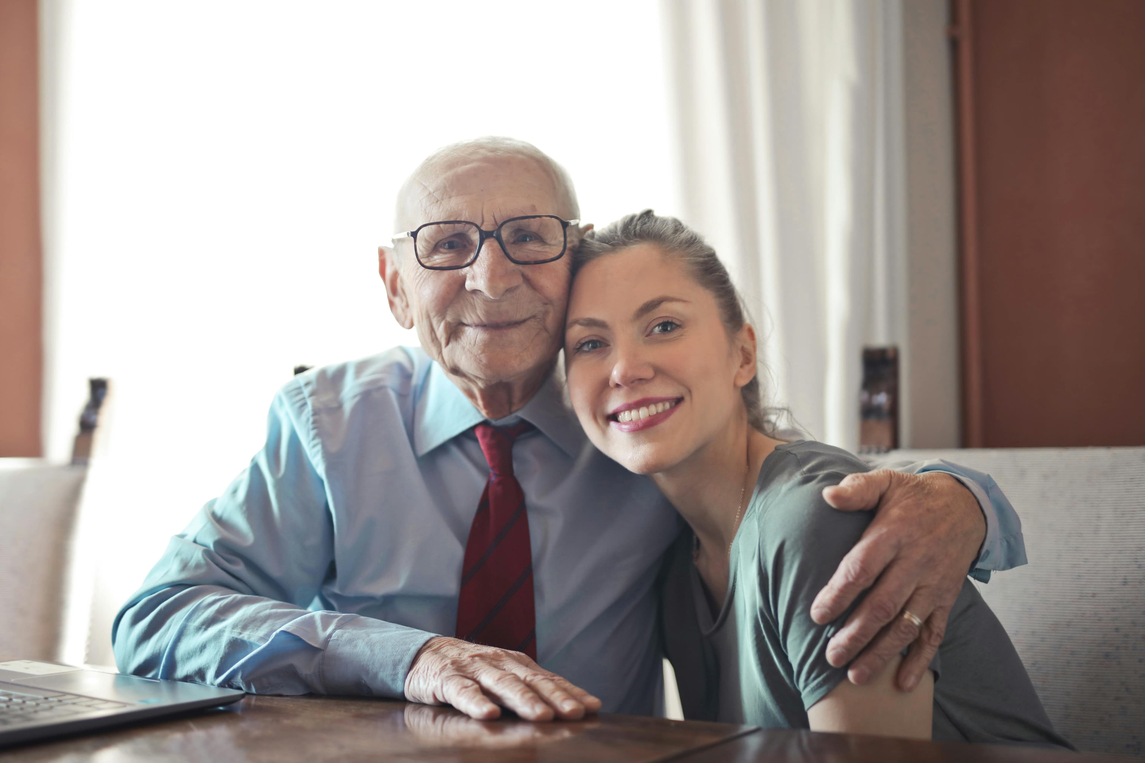 Elderly woman relaxing at home
